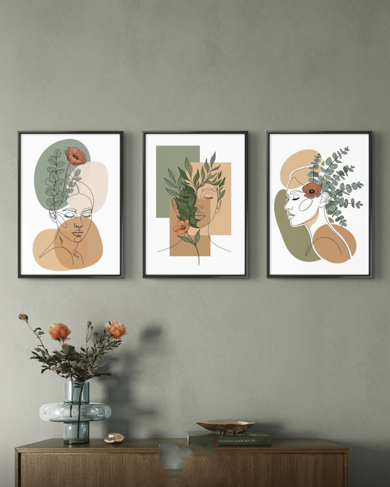  تابلو دکوراتیو سه تکه ( تریپتیک Triptych ) کد 24 